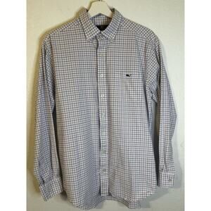 Vineyard Vines Men's Button-up Blue Lavender Slim Fit Tucker‎ Size L